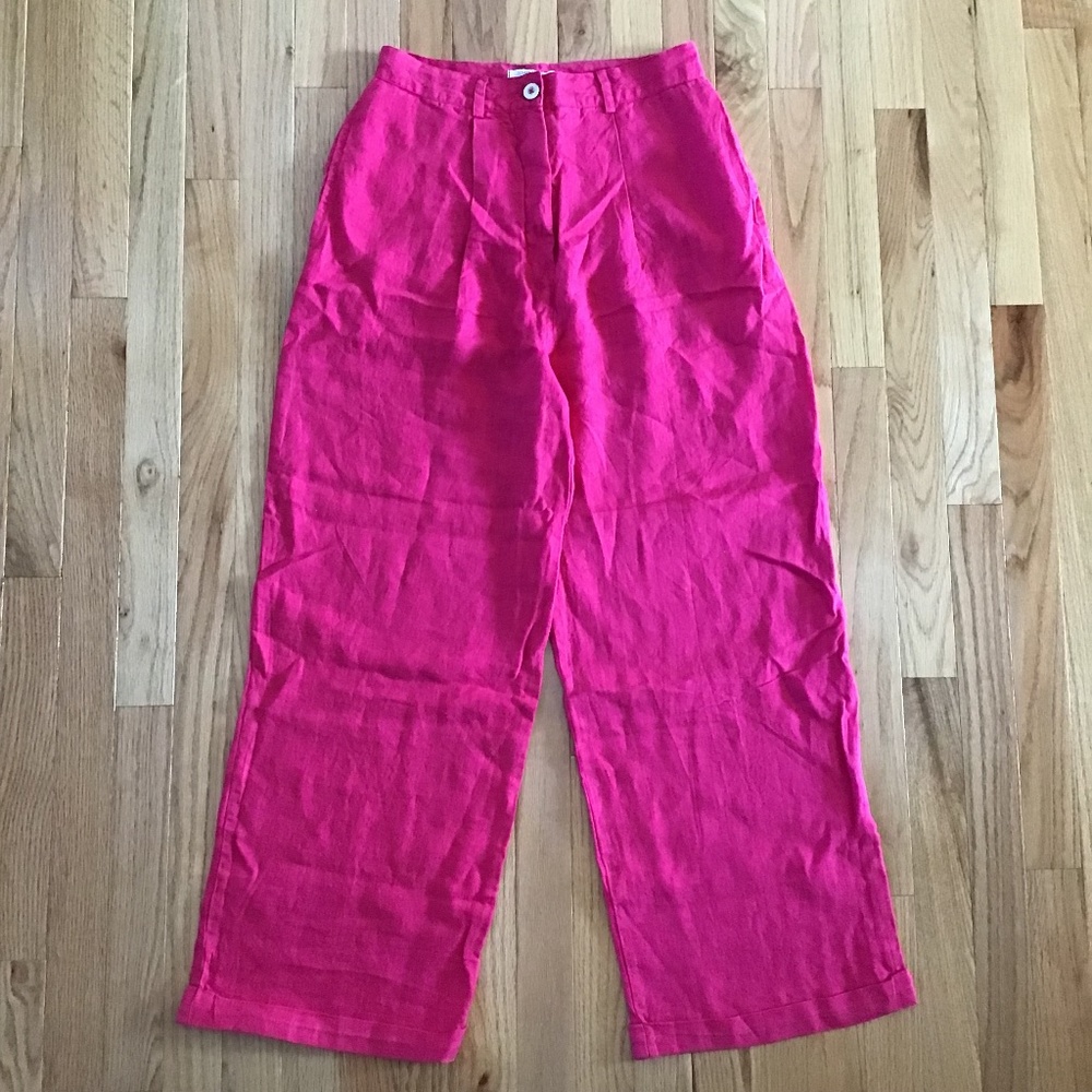 🚀SOLD ON INSTA🚀 Haris Cotton High Waisted Wide Leg Pleated Cuffed Pants